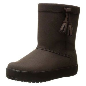 Crocs LodgePoint Girls’ Boot (Espresso, Size 11 M US Little Kid) 203751206 NWOB